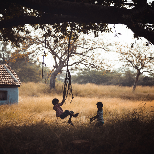 Children on a Swing