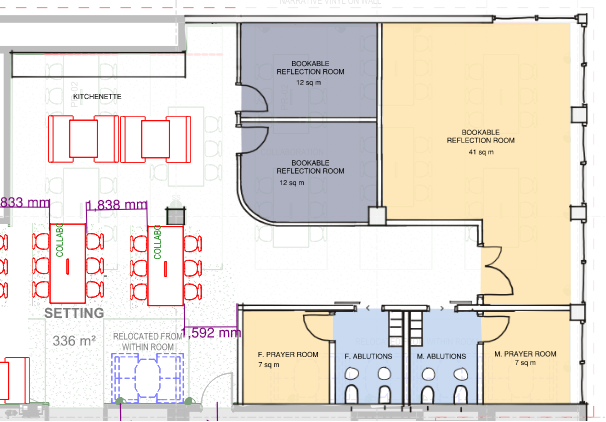 Multifaith prayer space design