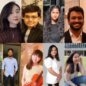 Collage of 8 International Students