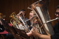 Image of people playing tubas and euphoniums