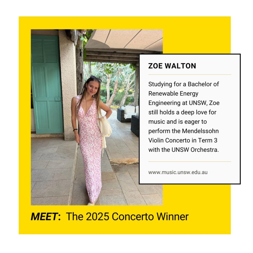Zoe Walton, the 2025 Concerto Winner