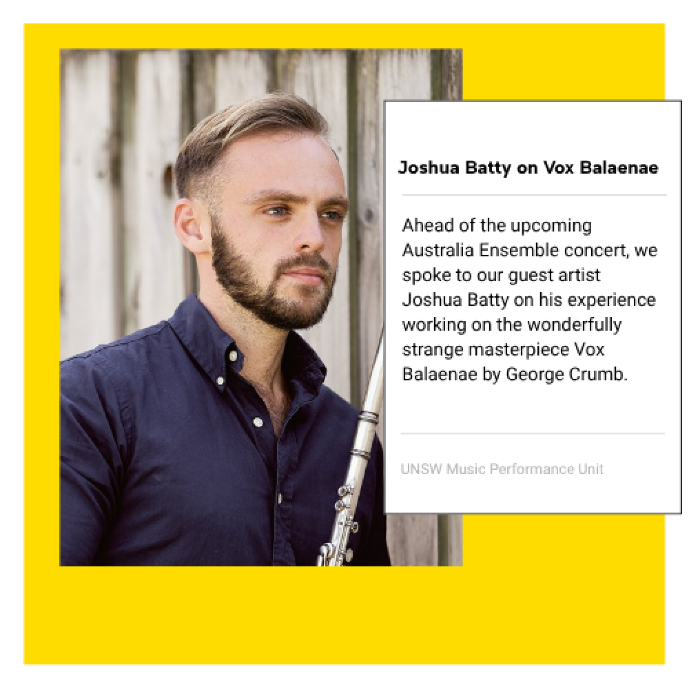 Joshua Batty holding a flute